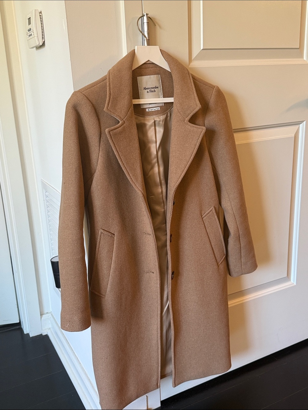 Abercrombie & Fitch Women's Camel Single Breasted Coat